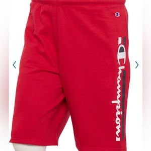 Champion Athletic Fleece Shorts Men’s 5X Gym Lounge Graphic Logo Red Big&Tall